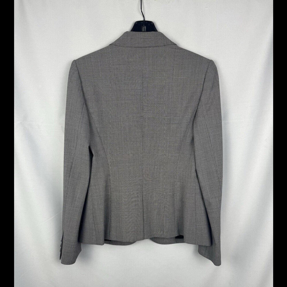 Theory Carissa Geometric Classic Blazer Jacket Gray Size 4 US - Picture 2 of 6